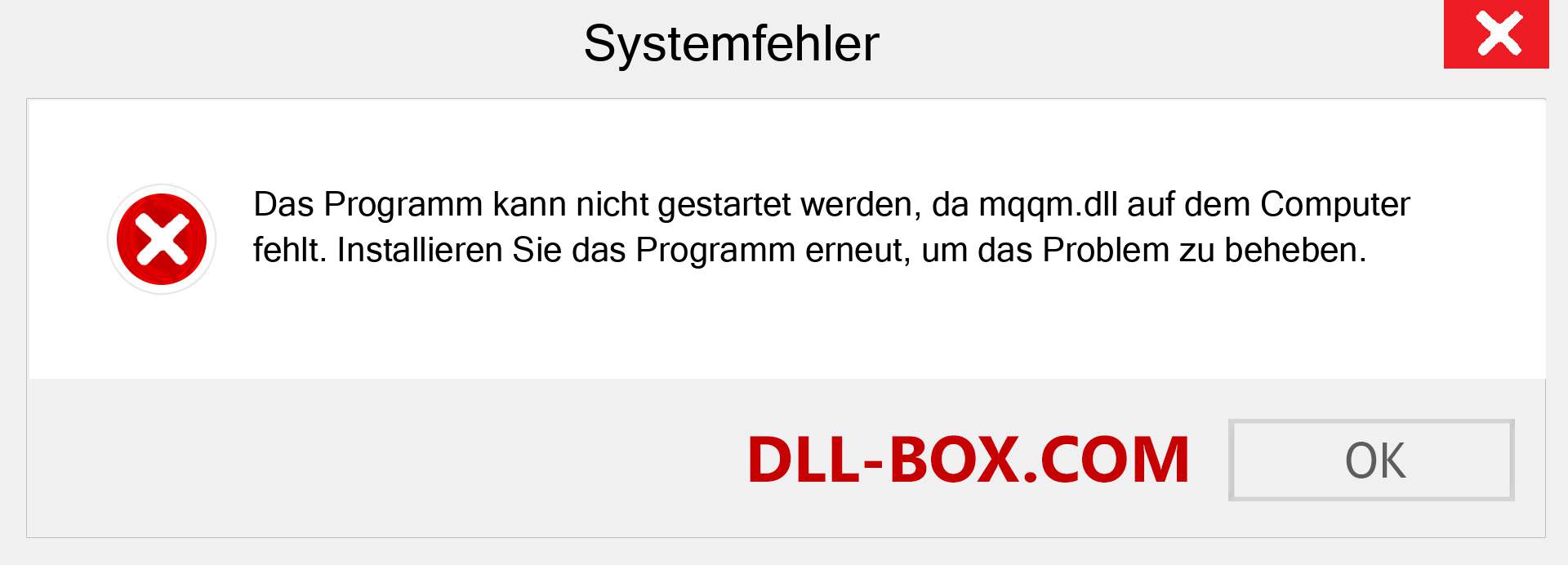 mqqm.dll-Datei fehlt?. Download für Windows 7, 8, 10 - Fix mqqm dll Missing Error unter Windows, Fotos, Bildern