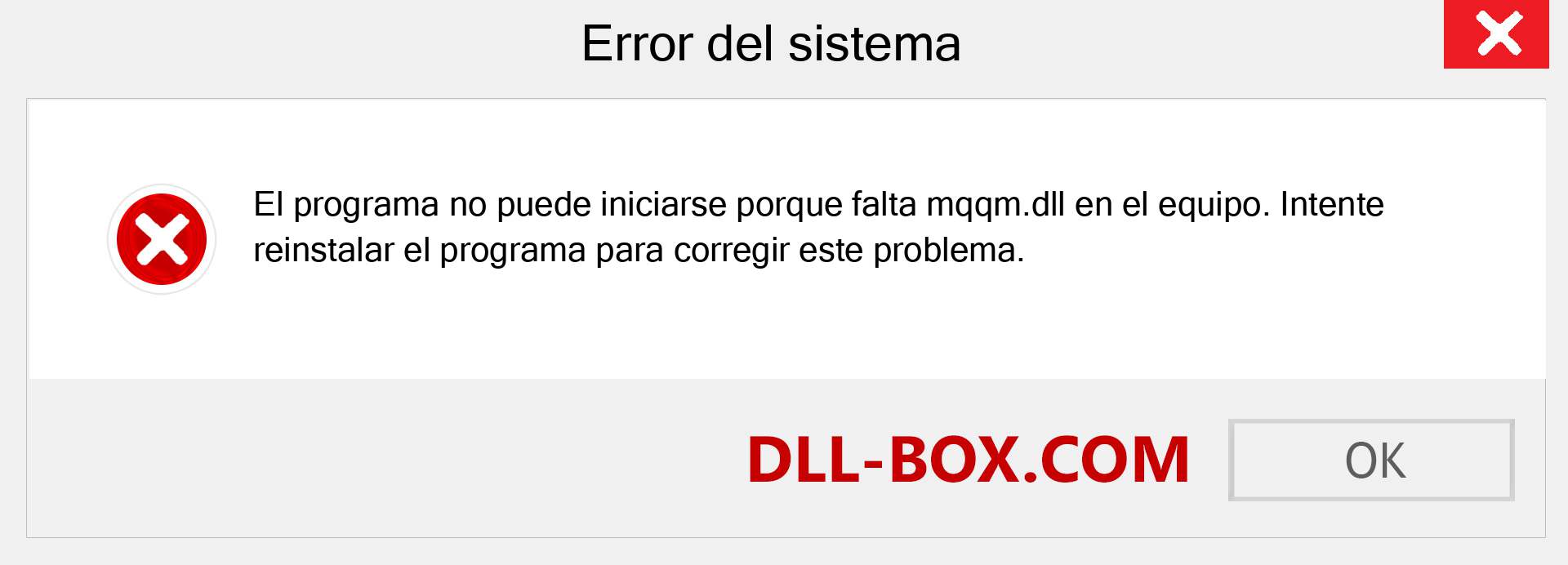 ¿Falta el archivo mqqm.dll ?. Descargar para Windows 7, 8, 10 - Corregir mqqm dll Missing Error en Windows, fotos, imágenes