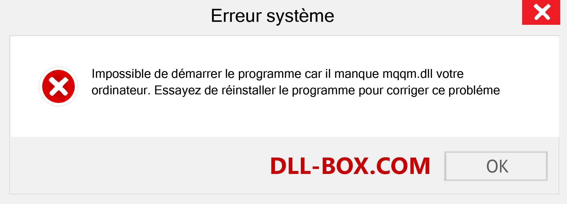 Le fichier mqqm.dll est manquant ?. Télécharger pour Windows 7, 8, 10 - Correction de l'erreur manquante mqqm dll sur Windows, photos, images